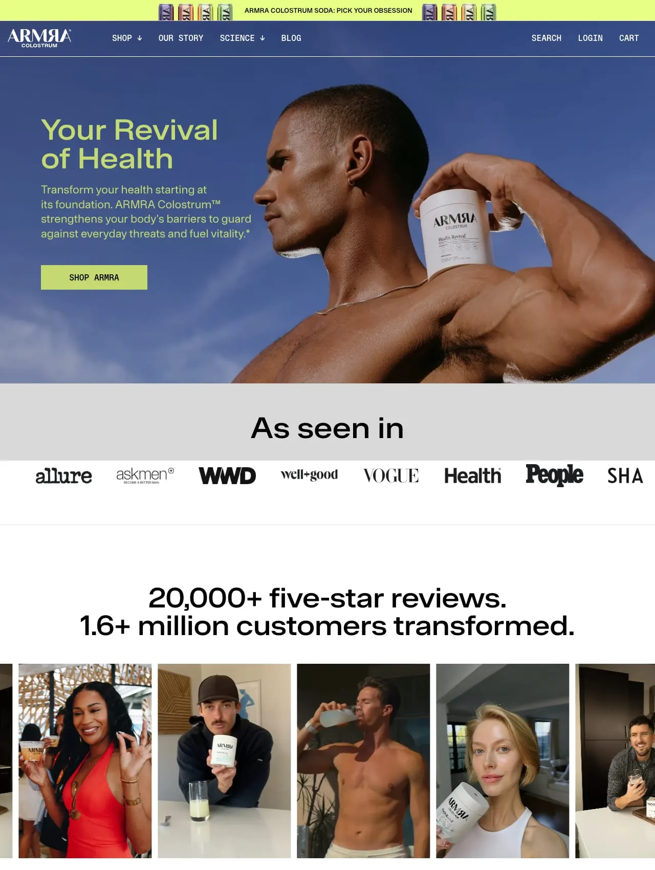 Armra home page