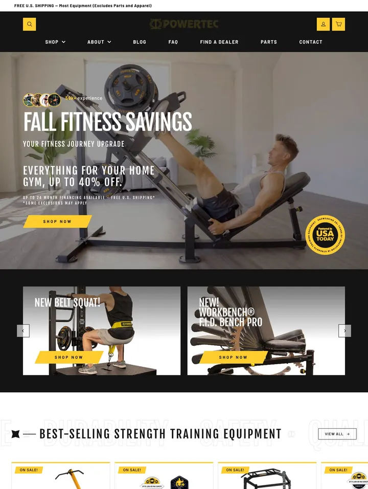 Powertec home page